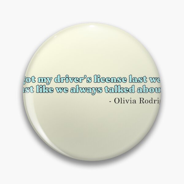 Item preview, Drivers License Song Lyric Design [Blue Variant] designed and sold by HeyFellowKids.