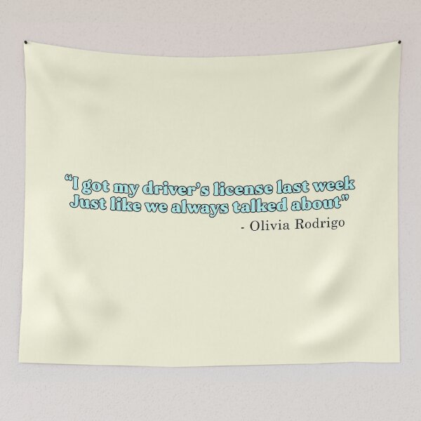 Item preview, Drivers License Song Lyric Design [Blue Variant] designed and sold by HeyFellowKids.