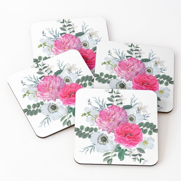 Item preview, Tropical plant with white rose and wild flower purple color designed and sold by WeeraS.