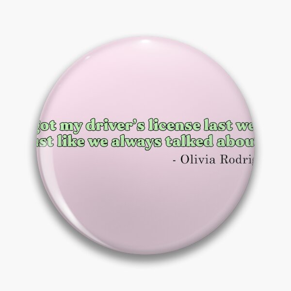 Item preview, Drivers License Song Lyric Design [Green Variant] designed and sold by HeyFellowKids.