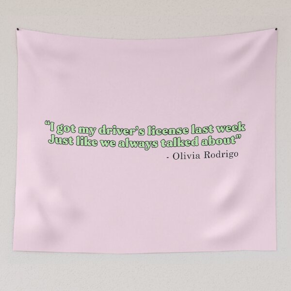 Item preview, Drivers License Song Lyric Design [Green Variant] designed and sold by HeyFellowKids.