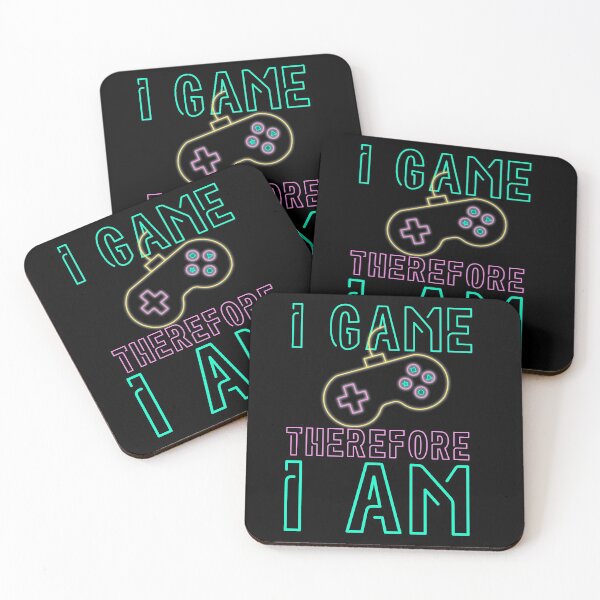 Item preview, I Game Therefore I Am Neon Design designed and sold by SweetAndSpice.