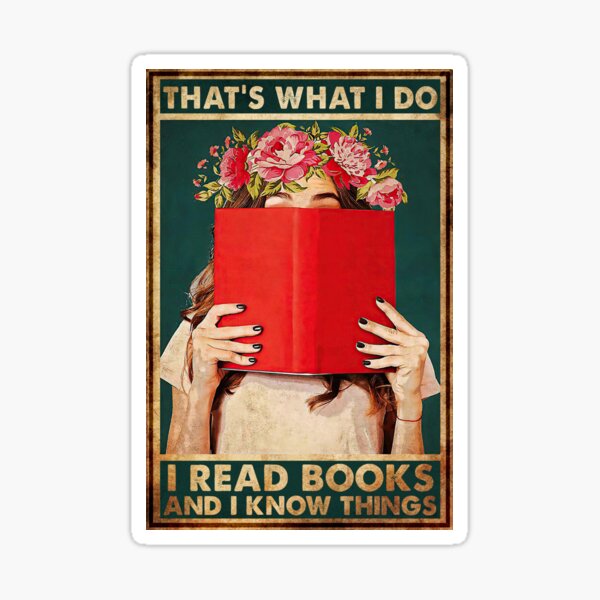Artikel-Vorschau von Vintage Das ist, was ich tue. Ich lese Bücher und ich weiß Dinge, designt und verkauft von LuvSeven.