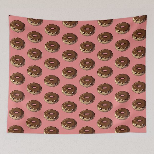 Item preview, Kawaii pixel chocolate donut designed and sold by kasumiblu.