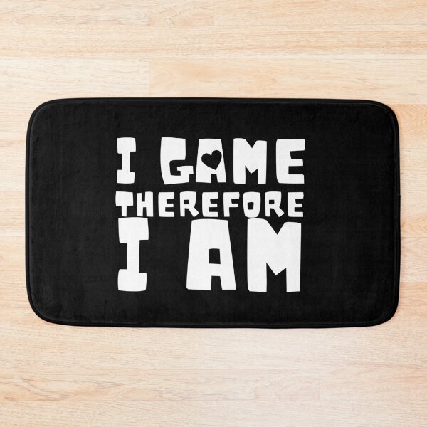Item preview, I Game Therefore I Am Heart Black Design designed and sold by SweetAndSpice.