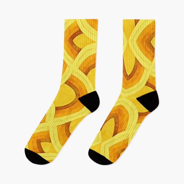 Item preview, Vintage Groovy Rainbow Design In Marigold And Rust designed and sold by taiche.