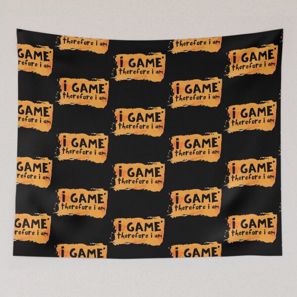 Item preview, I Game Therefore I Am Orange Paint Design designed and sold by SweetAndSpice.