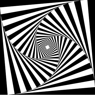 Artwork thumbnail, Black and White Psychedelic Spiral Tunnel by dankmemesbro