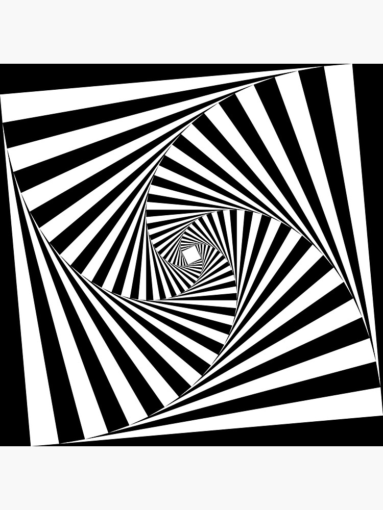 Thumbnail 3 of 3, Sticker, Black and White Psychedelic Spiral Tunnel designed and sold by dankmemesbro.