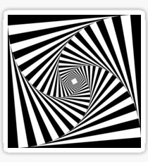 Black and White Psychedelic Spiral Tunnel Sticker