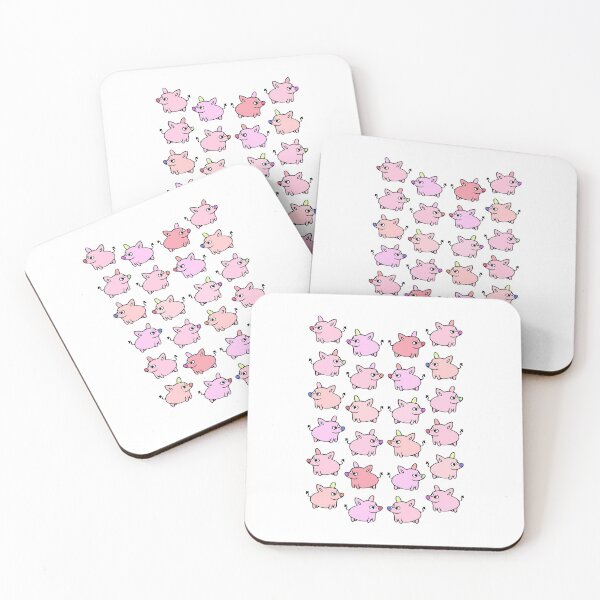 Item preview, Cute and Colorful Pig Pattern (white) designed and sold by Davey's Designs.