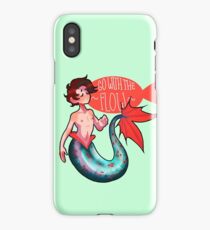 Go With The Flow Merman iPhone Case
