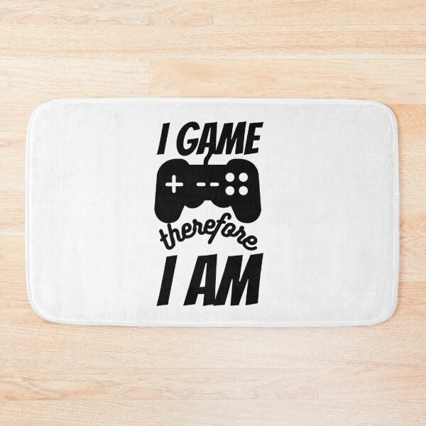 Item preview, I Game Therefore I Am Black Console Design designed and sold by SweetAndSpice.