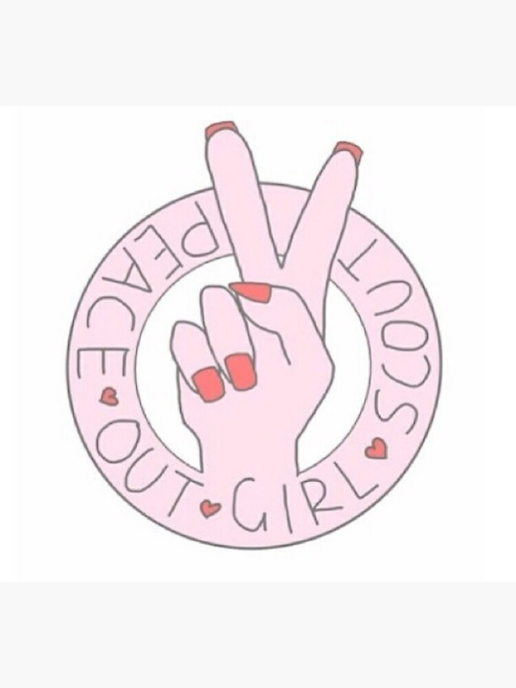 peace-out-girl-scout-sticker-by-meganbxiley-redbubble