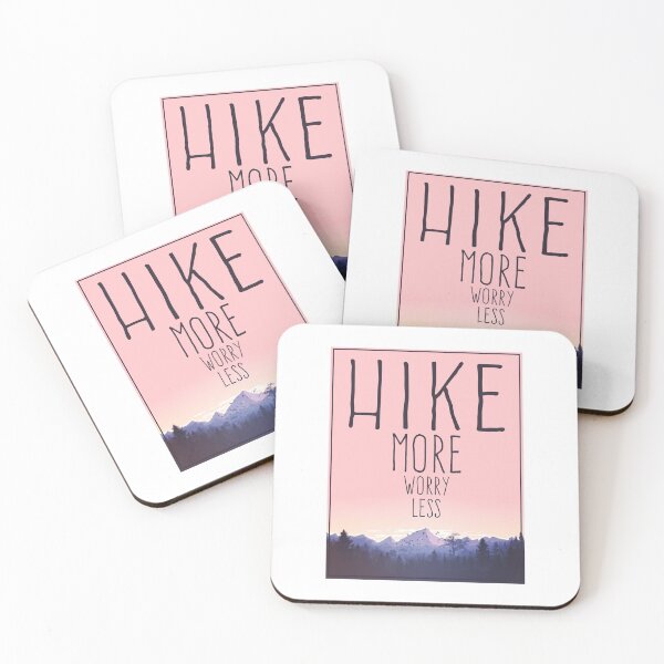 Item preview, Hike More Worry Less Hiking Quote Nature Outdoors Trail Quote designed and sold by sillyquestions.