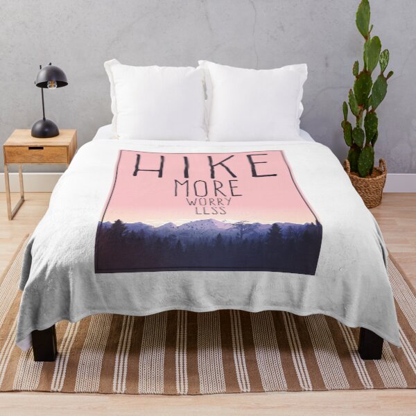 Item preview, Hike More Worry Less Hiking Quote Nature Outdoors Trail Quote designed and sold by sillyquestions.
