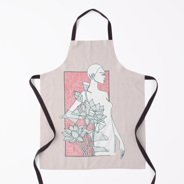 Item preview, Women Nude Body with Flowers Nymph Line Art designed and sold by HerMindSpeaks.