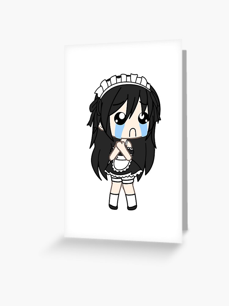 Gacha Girl - Black and White - Gacha Life Art Sticker