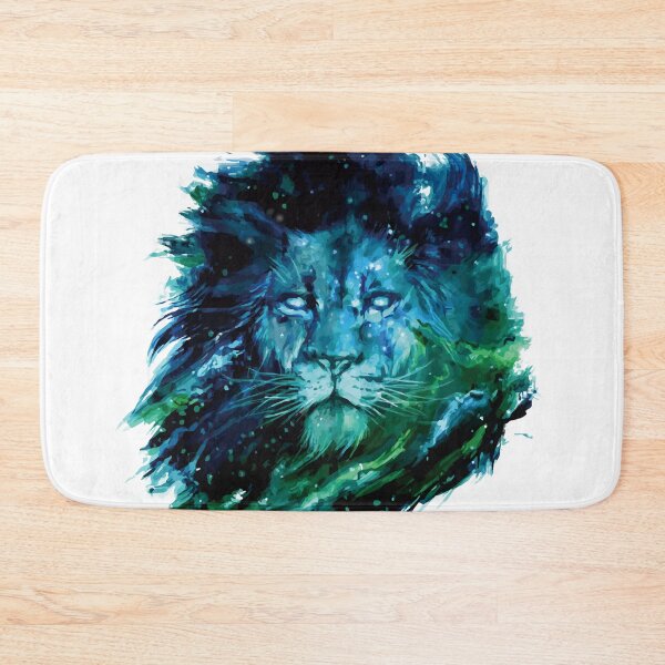 Item preview, Blue and Green Paint Ocean Lion Head designed and sold by Cat2D.