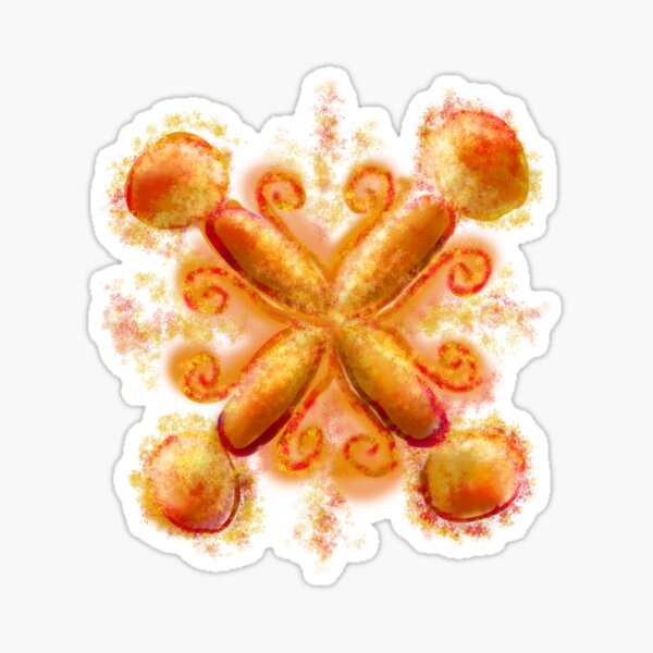 Fancy Fire Ember Design Sticker