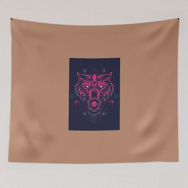Item preview, wolve geometric pattern designed and sold by Hungry40.