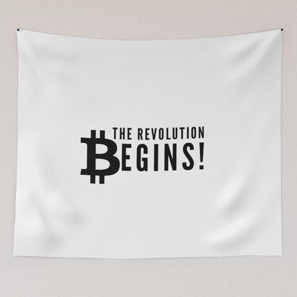 Item preview, The revolution Begins! (Bitcoin) designed and sold by Bouzdesigns.