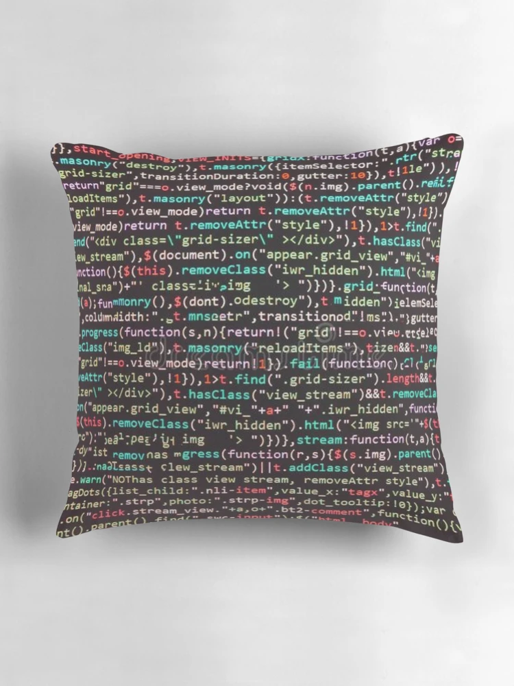 Thumbnail 3 of 4, Pillow, Java script Code designed and sold by PrintSol.