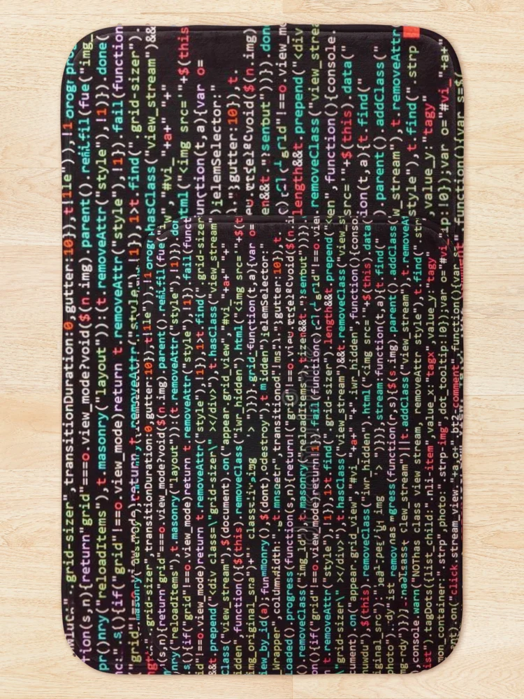 Thumbnail 5 of 6, Bath Mat, Java script Code designed and sold by PrintSol.