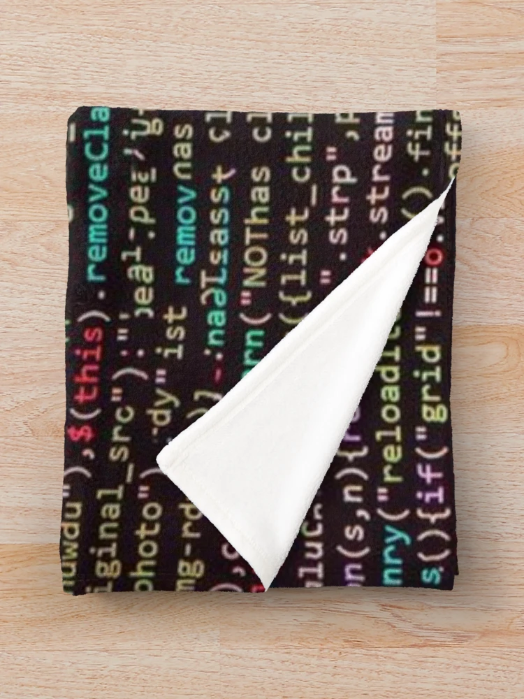 Thumbnail 3 of 6, Throw Blanket, Java script Code designed and sold by PrintSol.