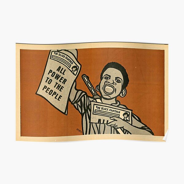 Black Panther Party Art- All Power to The People Poster