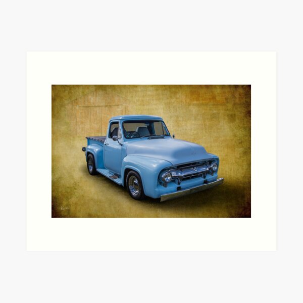 Vintage Truck Wall Decor Ford F 100 V8 Pickup Art Print Post Vintage Truck Wall Decor Ford F 100 V8 Pickup Art Print Post