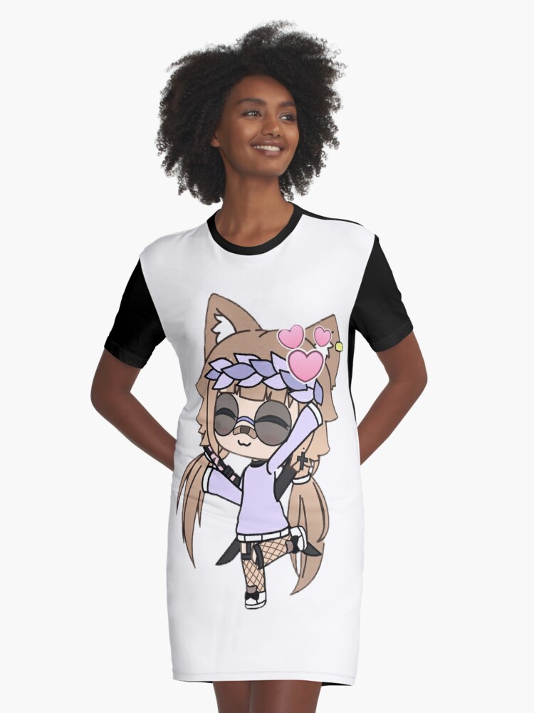 Gacha Life Girl With Cute Glmm Gacha Life Gacha Club Gacha Series Graphic T Shirt Dress By Taloos Redbubble