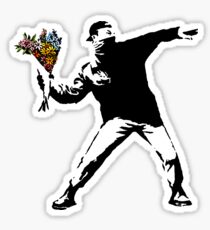 Banksy - Rage, Flower Thrower Sticker