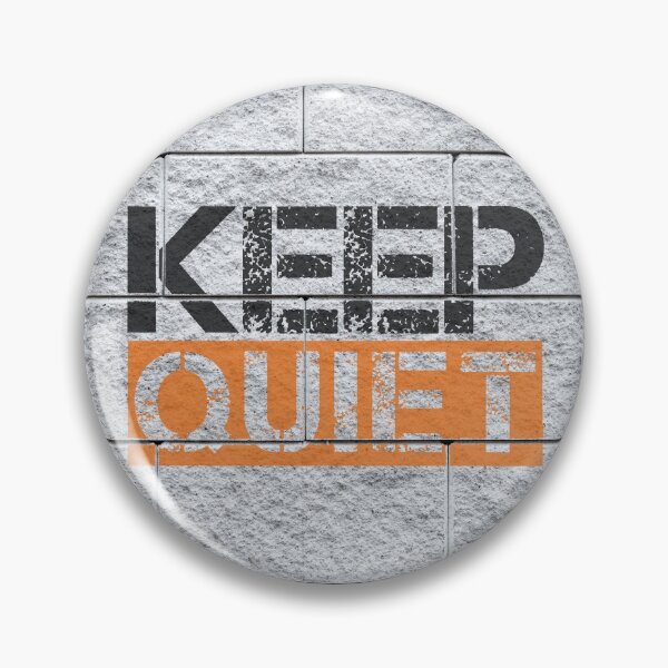 Item preview, Keep quiet graffiti Black, orange, grey stone wall - sarcastic designed and sold by Honest-Quotes.