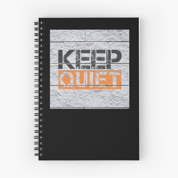 Item preview, Keep quiet graffiti Black, orange, grey stone wall - sarcastic designed and sold by Honest-Quotes.