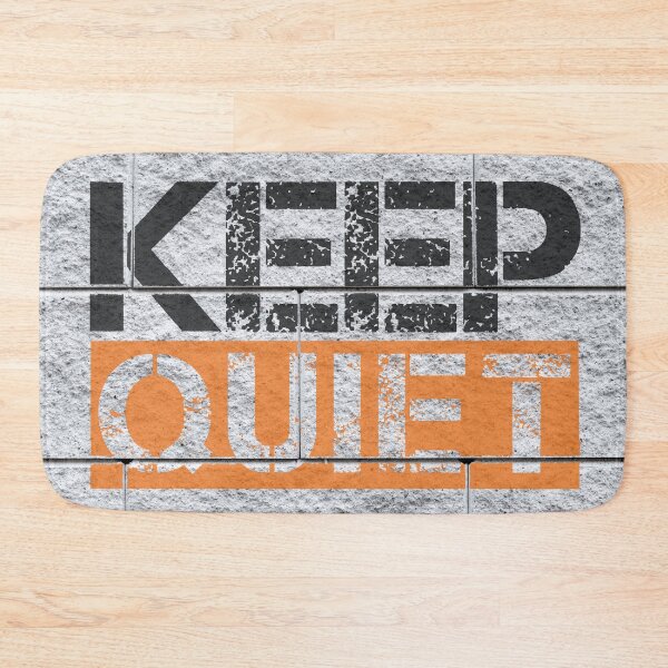 Item preview, Keep quiet graffiti Black, orange, grey stone wall - sarcastic designed and sold by Honest-Quotes.