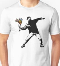 Banksy - Rage, Flower Thrower Unisex T-Shirt