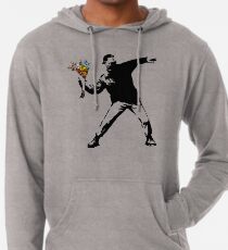 Banksy - Rage, Flower Thrower Lightweight Hoodie