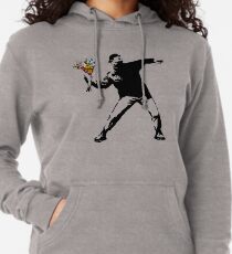 Banksy - Rage, Blumenwerfer Leichter Hoodie
