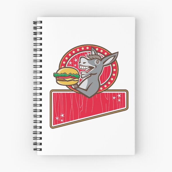 Item preview, Donkey Mascot Serve Burger Rectangle Retro designed and sold by patrimonio.