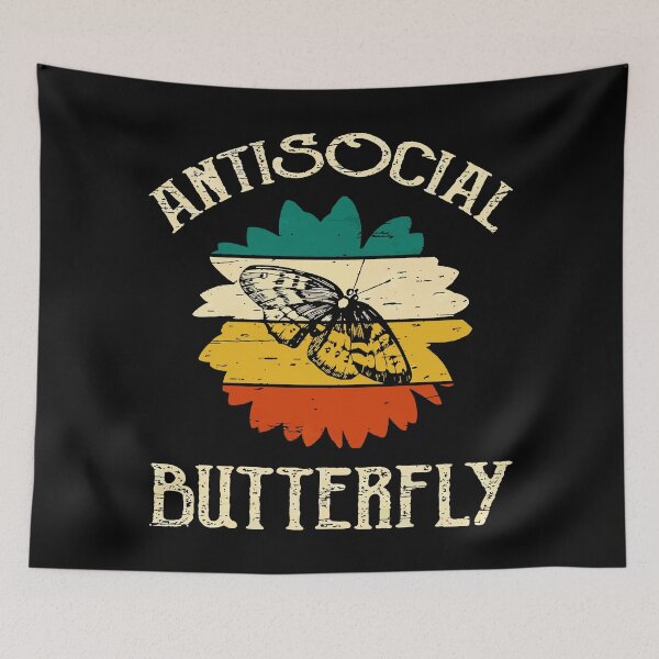 Item preview, antisocial butterfly art designed and sold by aylinlakin.