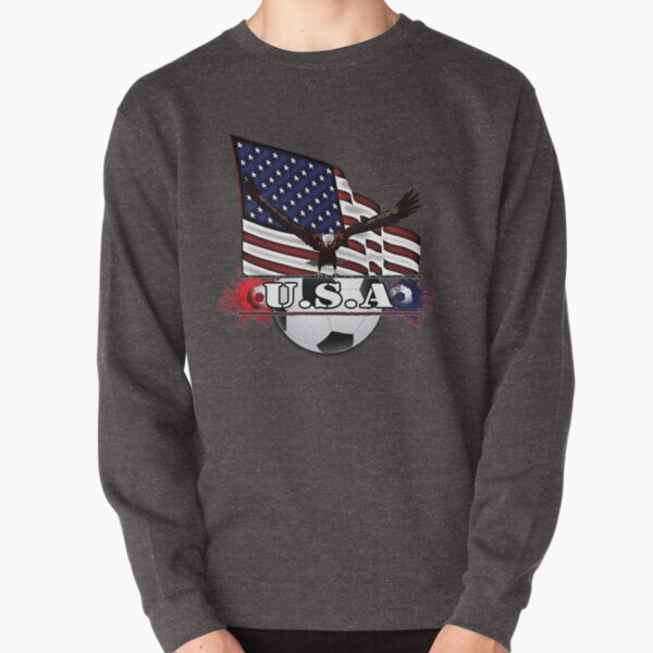 Patriotic USA Soccer Ball Pullover Sweatshirt