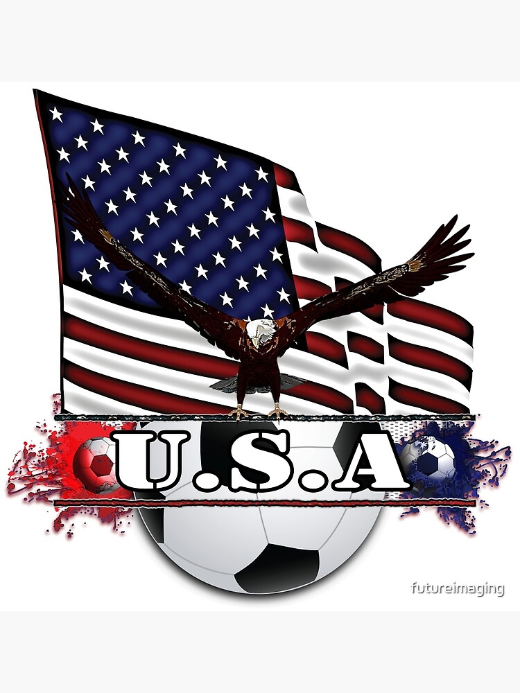 Patriotic USA Soccer Ball by futureimaging