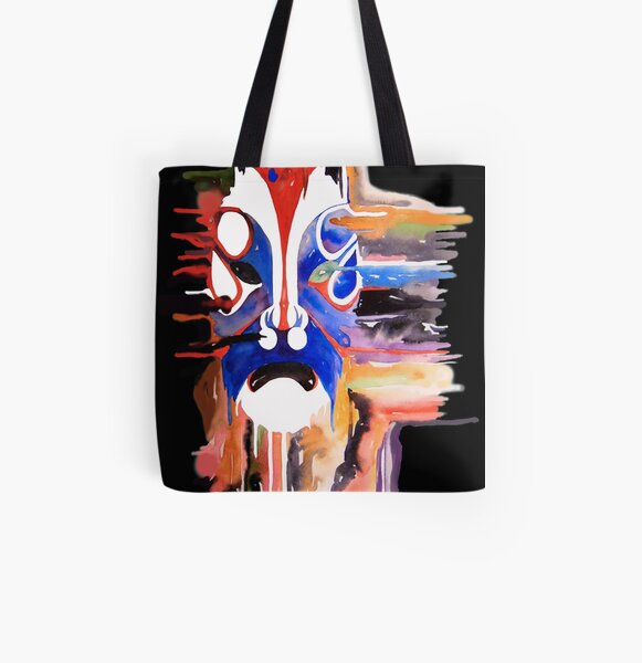 The Mask- Black All Over Print Tote Bag