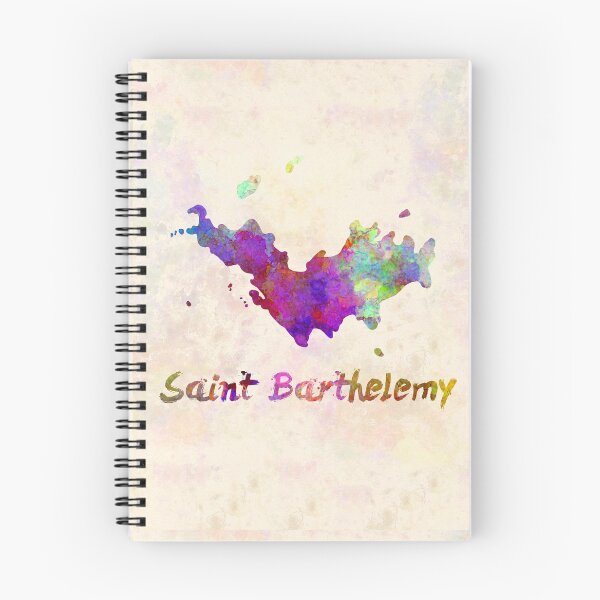 Item preview, Saint barthelemy watercolor map designed and sold by paulrommer.