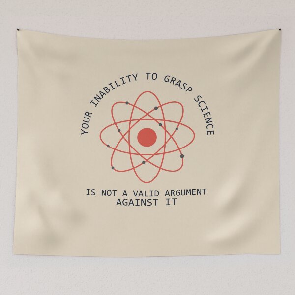 Item preview, Science Quote Reason Logic Education Knowledge Atom Graphic designed and sold by sillyquestions.