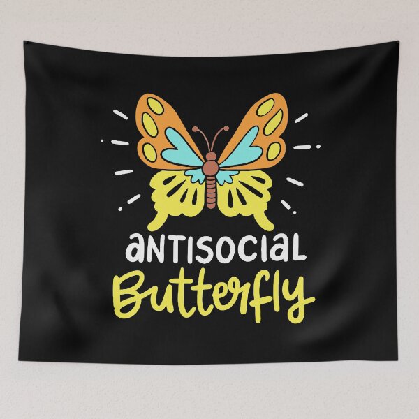 Item preview, antisocial butterfly artwork designed and sold by aylinlakin.