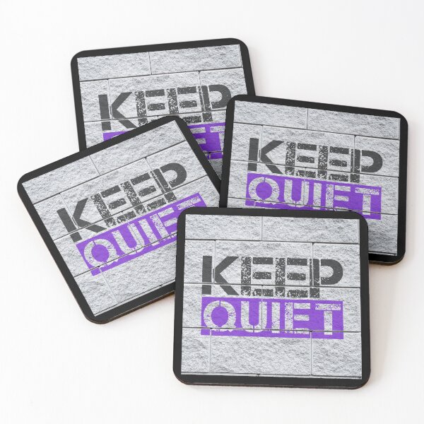 Item preview, Keep quiet graffiti Black, purple, grey stone wall - sarcastic designed and sold by Honest-Quotes.