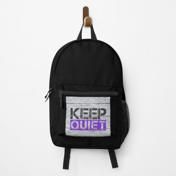 Item preview, Keep quiet graffiti Black, purple, grey stone wall - sarcastic designed and sold by Honest-Quotes.