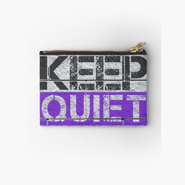Item preview, Keep quiet graffiti Black, purple, grey stone wall - sarcastic designed and sold by Honest-Quotes.